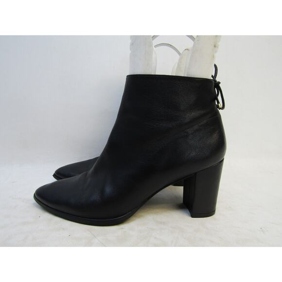 Stuart Weitzman Womens Size 8.5 M Black Zip Fashion Ankle Boots Booties - Picture 1 of 11